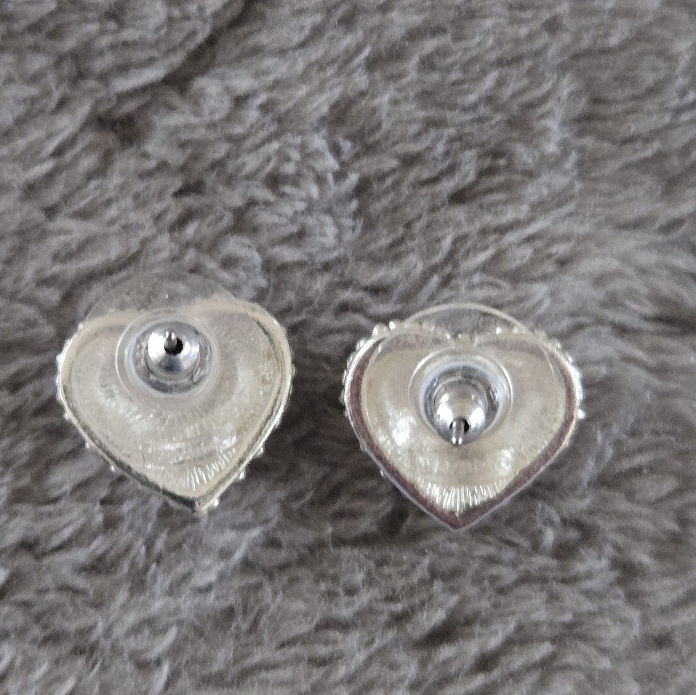 Heart Rhinestone Earrings - Picture 3 of 3